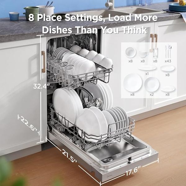 Midea MDF18A1AST Built-in Dishwasher